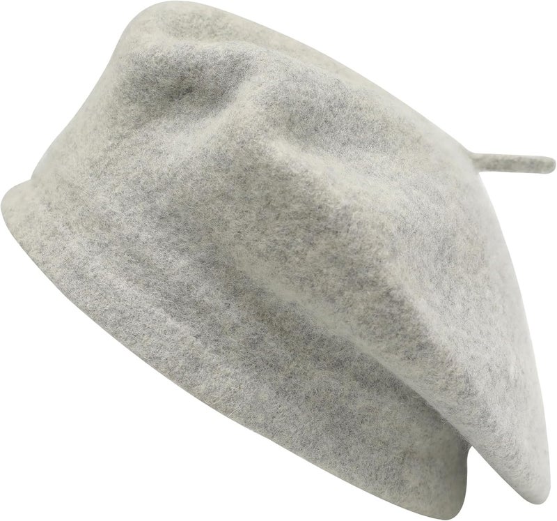 ZLYC Wool Kids Beret Hat Girls Solid Color Artist French Beret Cap - Image 1